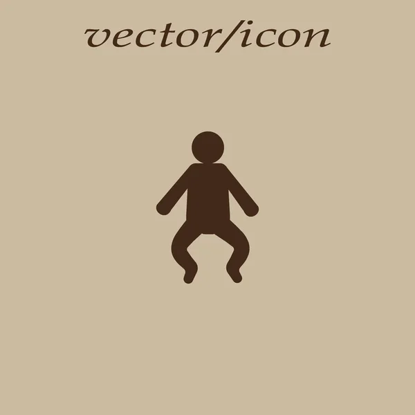 Baby Platte Pictogram Vector Illustratie Geboorte Concept — Stockvector