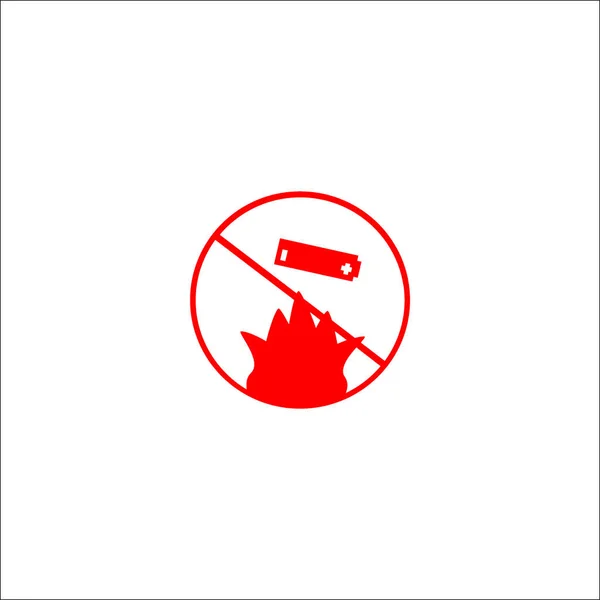 Заборонений Іконка Батареї — стоковий вектор