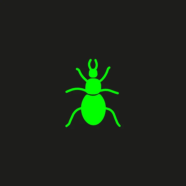 Bug Icône Plate Vecteur Illustration — Image vectorielle