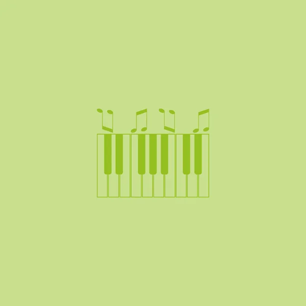 Sintetizador Ícone Plano Vetor Ilustração Conceito Instrumento Musical — Vetor de Stock