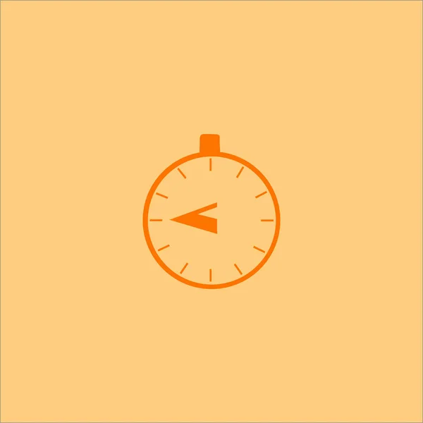 Het Pictogram Van Het Web Van Stopwatch Minimalistische Vectorillustratie — Stockvector