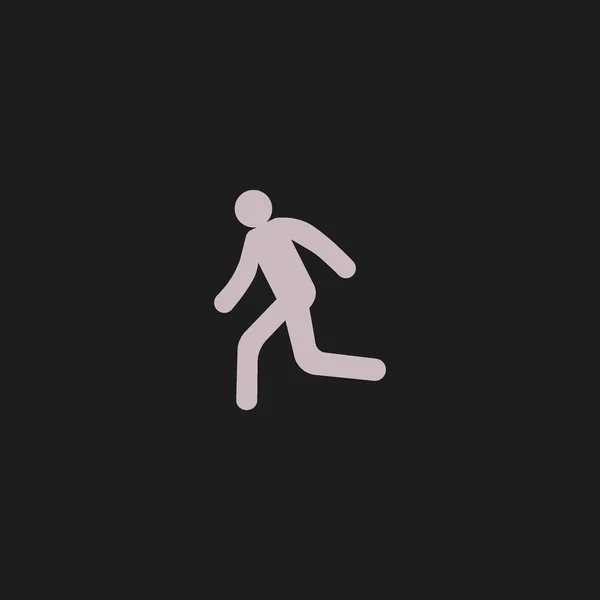 Silueta Hombre Corriendo Icono Simple — Vector de stock