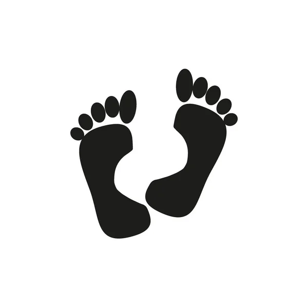 Vektorillustration Menschlicher Fußabdrücke — Stockvektor