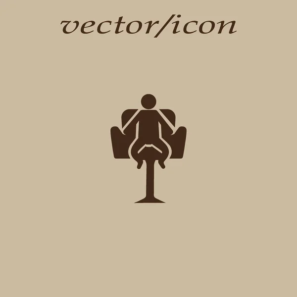 Иконка Стиле Стула Векторная Иллюстрация — стоковый вектор