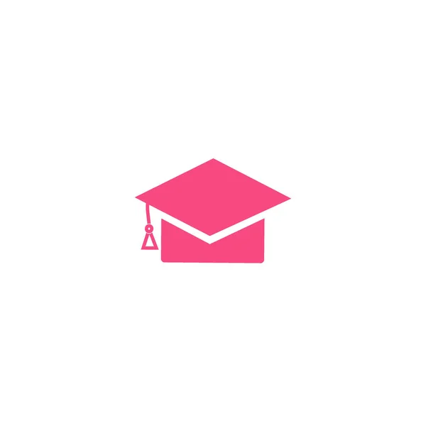 毕业帽平面风格图标 矢量插图 教育概念 — 图库矢量图片