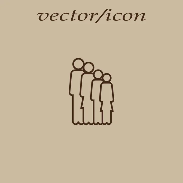 Group People Standing Together Vector Icon — Stock Vector