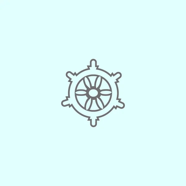 Boat Hand Wheel Minimalistic Icon — Stock Vector