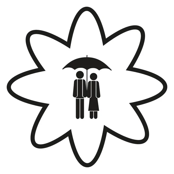 Man Vrouw Samen Permanent Vector Pictogram — Stockvector