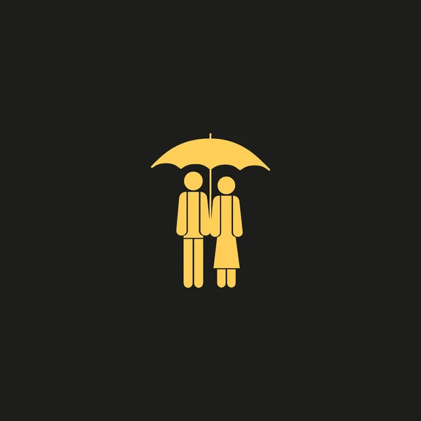 Man Vrouw Samen Permanent Vector Pictogram — Stockvector