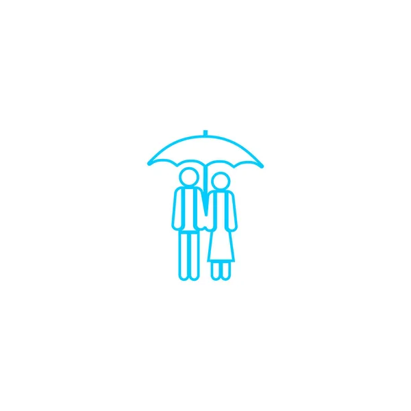 Man Vrouw Samen Permanent Vector Pictogram — Stockvector