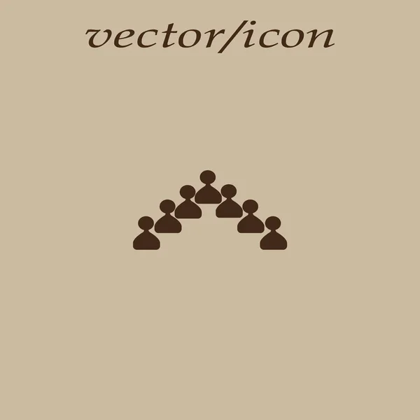 Teamwork Flat Icon Vector Illustration — Stock Vector