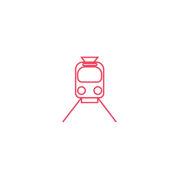 Icono Locomotora Vía Férrea Ilustración Vector Tren — Vector de stock