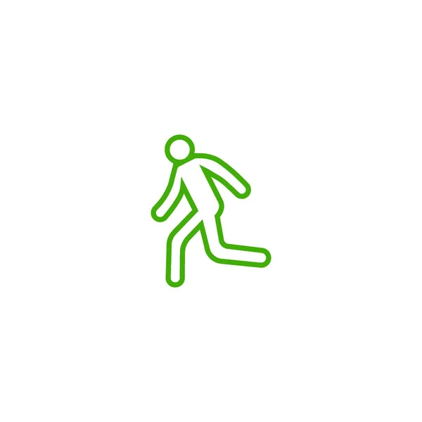 Silhouette Running Man Icône Simple — Image vectorielle