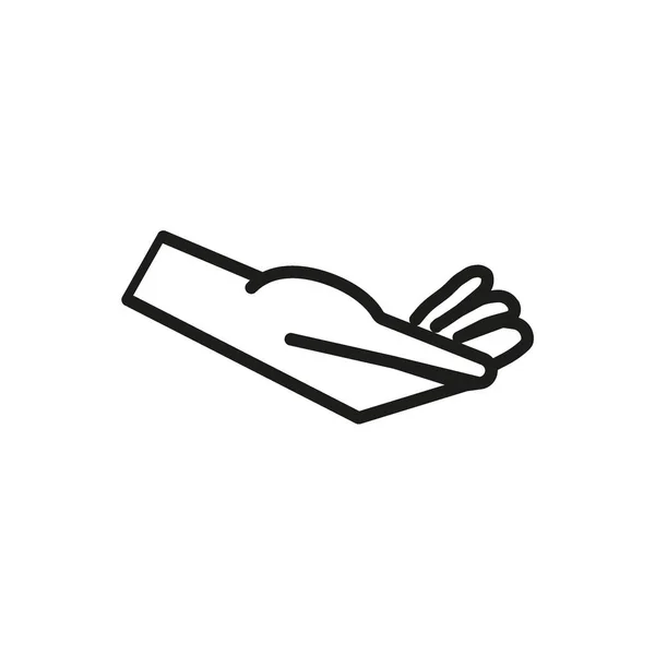 Hand Flaches Symbol Vektorabbildung — Stockvektor