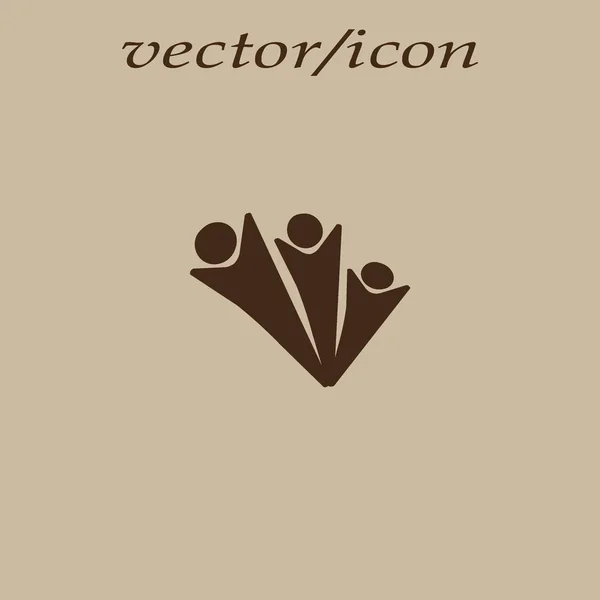 Hombres Negocios Icono Plano Vector Ilustración — Vector de stock