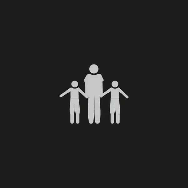 Οικογενειακό Επίπεδο Εικονίδιο Διανυσματική Απεικόνιση — Διανυσματικό Αρχείο