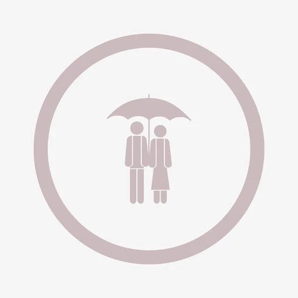 Man Vrouw Samen Permanent Vector Pictogram — Stockvector