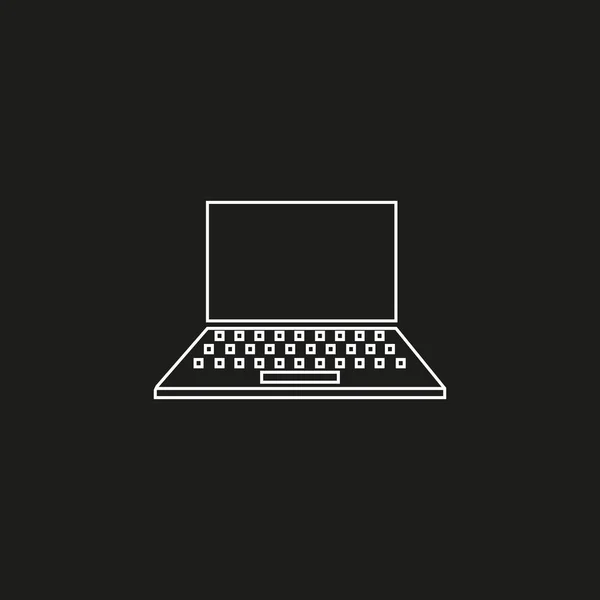 Laptop Flaches Symbol Vektorillustration — Stockvektor