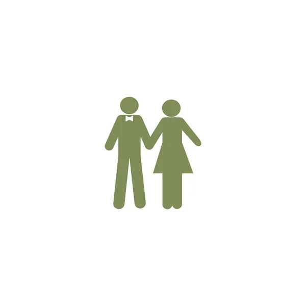 Man Vrouw Samen Permanent Vector Pictogram — Stockvector