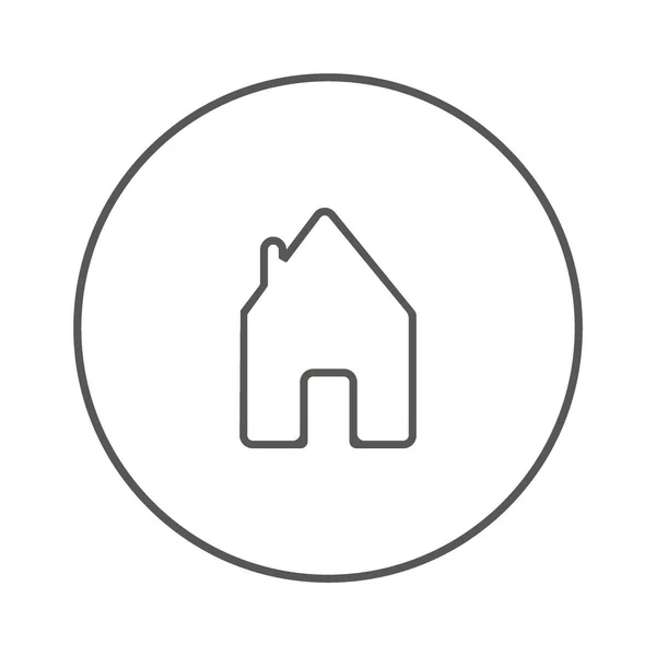 House Flat Icon Vector Illustration — Stock Vector