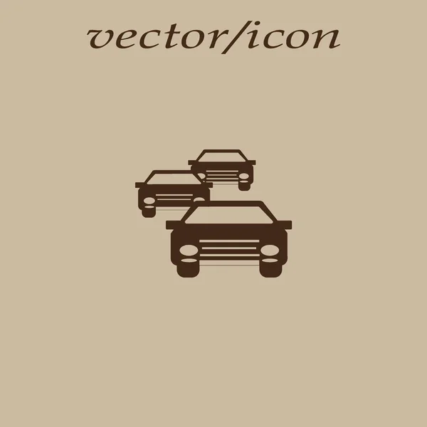 Icono Vectorial Minimalista Tres Coches Caballo — Vector de stock