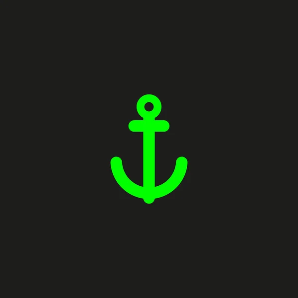 Anchor Flat Icon Vector Illustration — Stock Vector