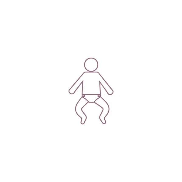 Baby Flat Symbol Vektor Abbildung Geburtskonzept — Stockvektor