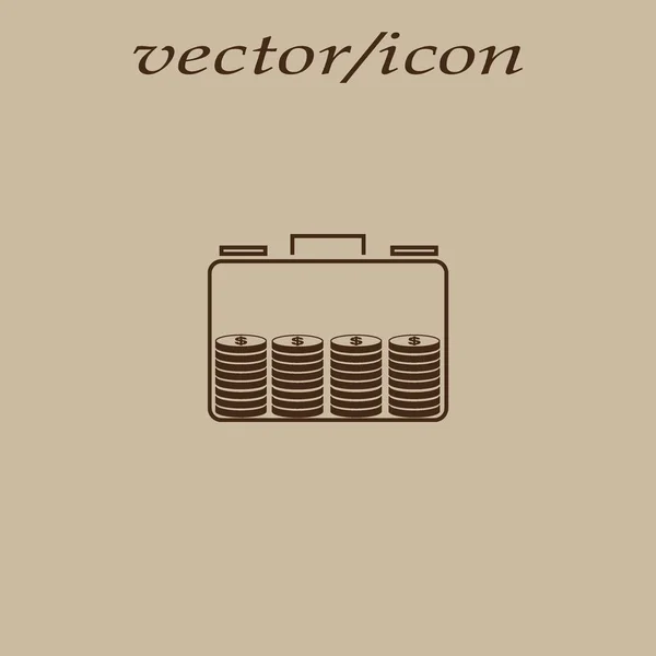 Минималистическая Векторная Иллюстрация Пачками Монет — стоковый вектор