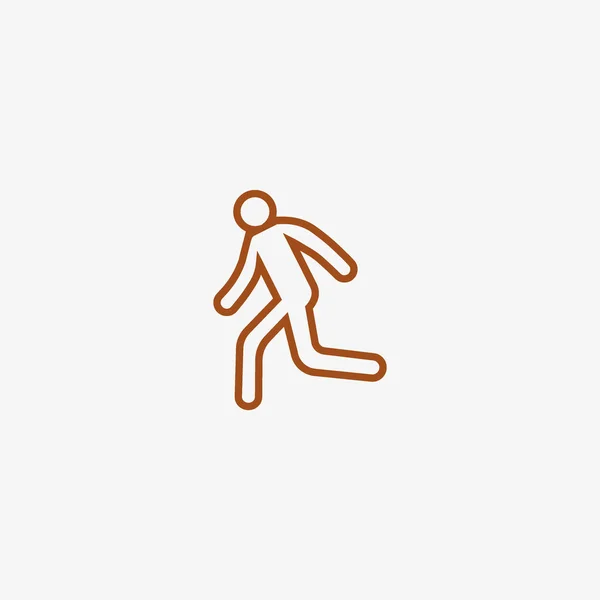 Silueta Hombre Corriendo Icono Simple — Vector de stock