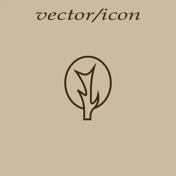 Иконка Плоского Дерева Вектор Иллюстрация — стоковый вектор