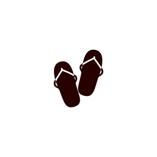 Icono Minimalista Chanclas Ilustración Vectorial — Archivo Imágenes Vectoriales