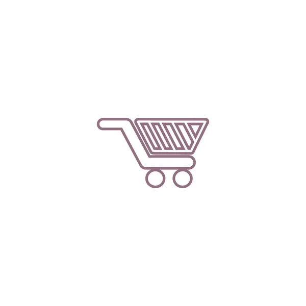 Minimalist Icon Shopping Cart Vector Illustration — Stock Vector