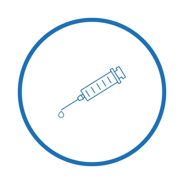 Siringa Medica Icona Piatta Vettore Illustrazione — Vettoriale Stock