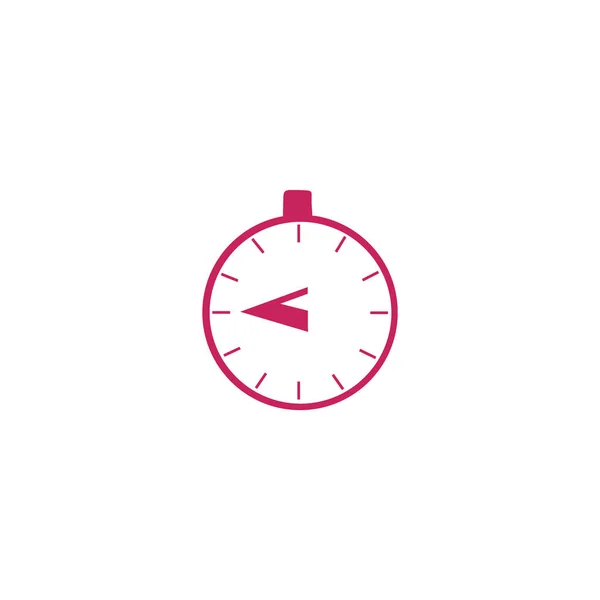 Icona Web Del Cronometro Illustrazione Vettoriale Minimalista — Vettoriale Stock