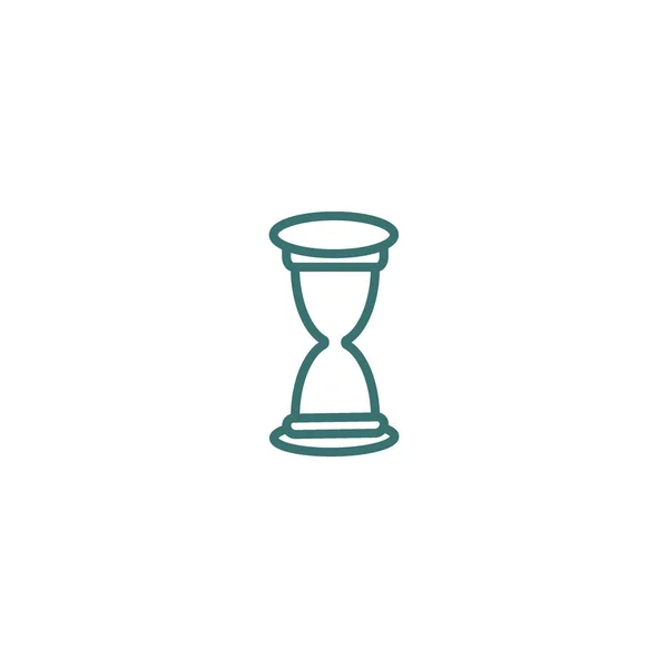 Icono Web Reloj Arena Ilustración Vectorial Minimalista — Vector de stock