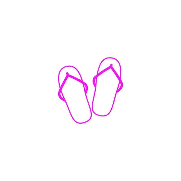 Flip Flops Flache Stil Ikone Vektorillustration — Stockvektor