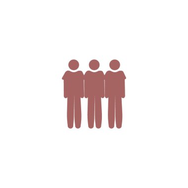 İşadamları düz simgesi, vektör çizim