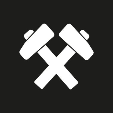 Balyozlar, vektör çizim minimalist simgesi