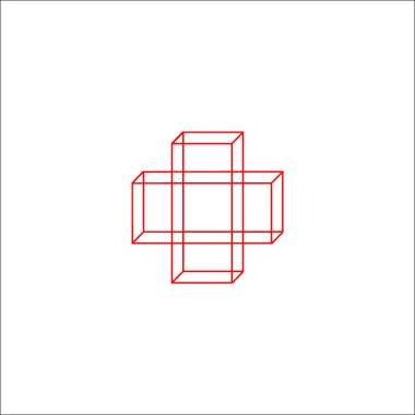 Tıbbi düz simgesi, vektör, illüstrasyon çapraz 