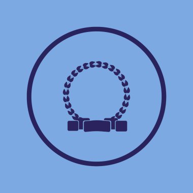 kupa düz simgesi, vektör illüstrasyonu 