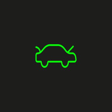 Binek otomobil minimalist vektör simgesi