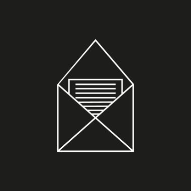 mektup zarfının minimalist vektör simgesi