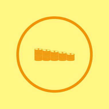 minimalist vektör çizim sikke yığını ile