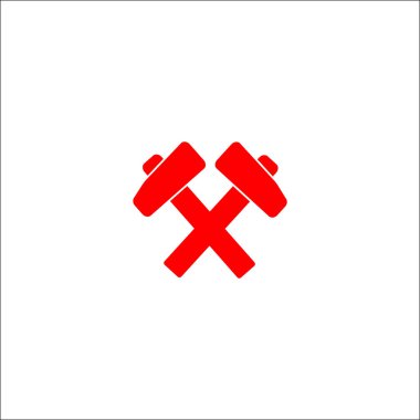 Balyozlar, vektör çizim minimalist simgesi