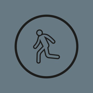 Çalışan adam basit simge silüeti