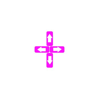 işaretçiler düz stil ikonu, vektör çizim 