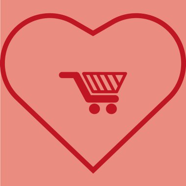 alışveriş sepeti, vektör çizim minimalist simgesi