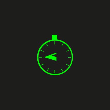 Kronometre web simgesi, minimalist vektör çizim