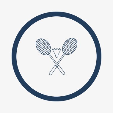 Raketleri ve raketle badminton vektör çizim için