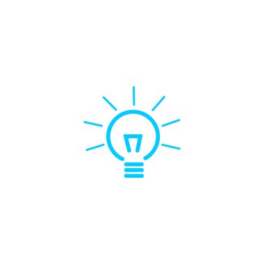 Akkor ampul düz simgesi, vektör çizim  